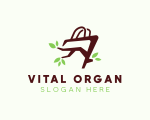 Organic Tree Shopping Bag logo design