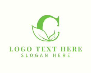 Greenhouse - Leaf Farm Letter C logo design