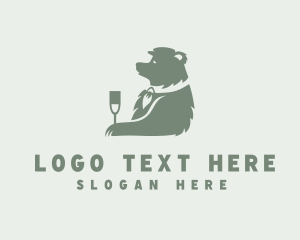 Liquor - Champagne Bear Winery logo design