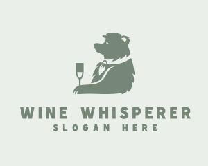 Sommelier - Champagne Bear Winery logo design