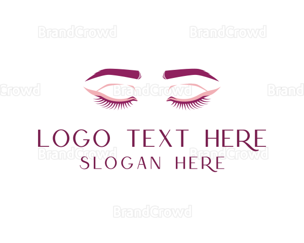 Elegant Eyelash Eyebrow Logo