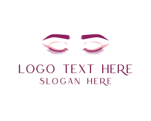 Beauty Clinic - Elegant Eyelash Eyebrow logo design