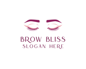 Elegant Eyelash Eyebrow logo design