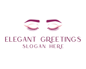 Elegant Eyelash Eyebrow logo design