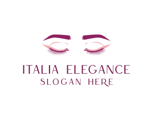 Elegant Eyelash Eyebrow logo design