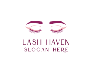 Elegant Eyelash Eyebrow logo design