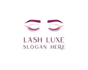 Elegant Eyelash Eyebrow logo design