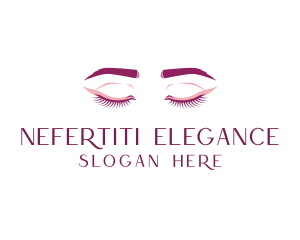 Elegant Eyelash Eyebrow logo design