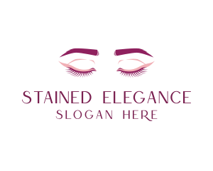 Elegant Eyelash Eyebrow logo design