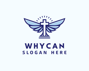 Cross Wings Catholic logo design