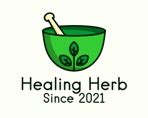 Herbal Mortar & Pestle logo design