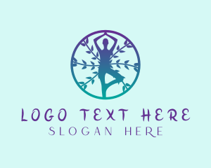 Fitness - Yoga Leaf  Wellness logo design