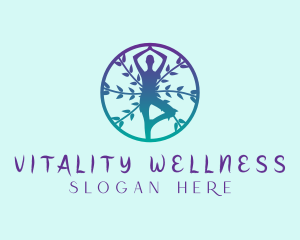 Yoga Leaf  Wellness logo design