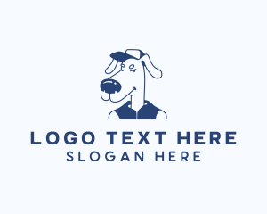 Dog Walking - Dog Pet Cartoon logo design