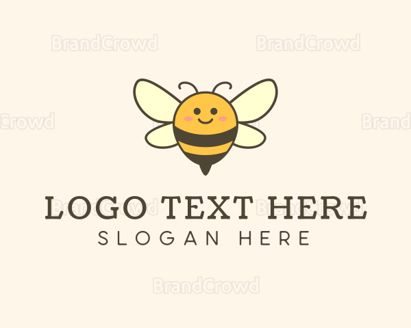 Cute Bee Mascot Logo