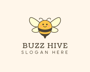 Cute Bee Mascot logo design