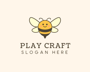 Cute Bee Mascot logo design