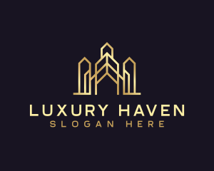 Real Estate Luxury Building logo design