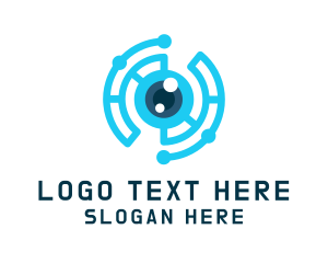 Contact Lens - Digital Tech Eye logo design