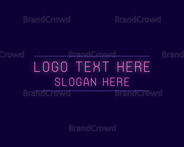 Neon Digital Gaming Wordmark Logo