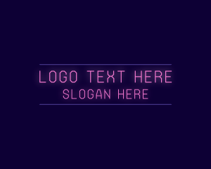 Hacker - Neon Digital Gaming Wordmark logo design