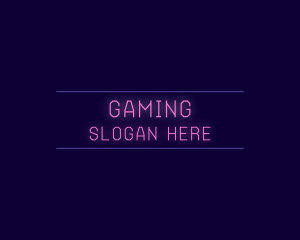 Neon Digital Gaming Wordmark Logo