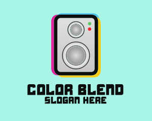 Colorful Music Speaker logo design