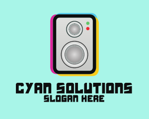 Cyan - Colorful Music Speaker logo design