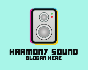 Colorful Music Speaker logo design