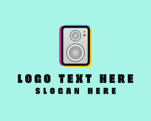 Colorful Music Speaker logo design