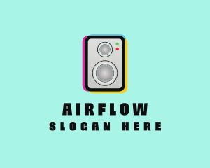 Colorful Music Speaker logo design