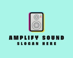 Colorful Music Speaker logo design