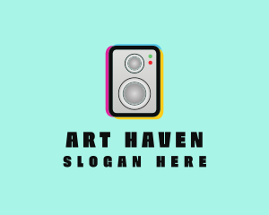 Colorful Music Speaker logo design