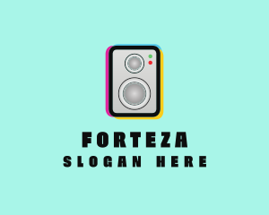 Colorful Music Speaker logo design