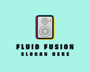 Colorful Music Speaker logo design