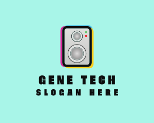 Colorful Music Speaker logo design