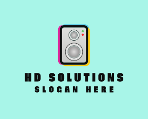 Colorful Music Speaker logo design