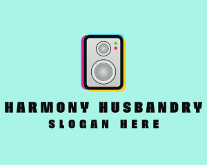 Colorful Music Speaker logo design