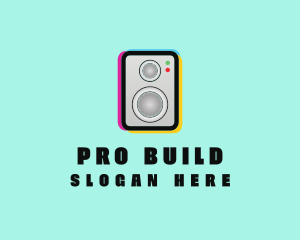 Colorful Music Speaker logo design