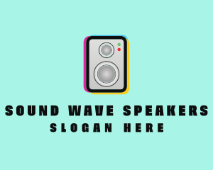 Colorful Music Speaker logo design