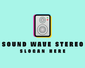 Stereo - Colorful Music Speaker logo design