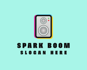 Colorful Music Speaker logo design