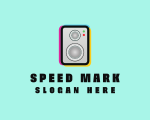 Colorful Music Speaker logo design