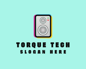 Colorful Music Speaker logo design