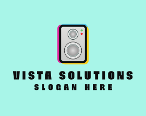 Colorful Music Speaker logo design