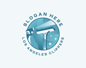 Squeegee Wiper Window Cleaning Logo