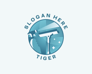 Wiper - Squeegee Wiper Window Cleaning logo design