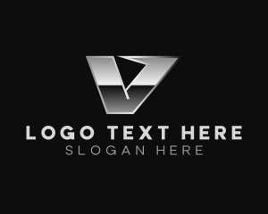 Letter V - Courier Logistics Delivery logo design