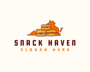 Virginia Ham Biscuit logo design