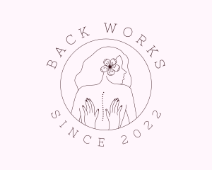 Back - Flower Woman Spa logo design